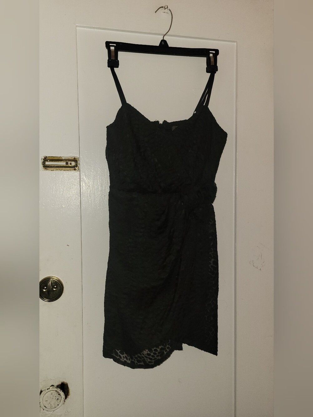 Forever 21 Black Lace Mini Dress with Spaghetti Straps
